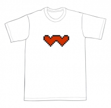 Футболка пиксельные сердца