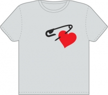 Футболка - Сердце на булавке