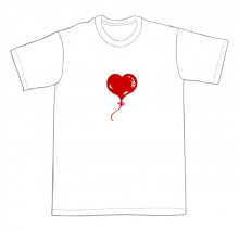 Футболка Сердце-Шарик для влюбленных ко дню Святого Валентина