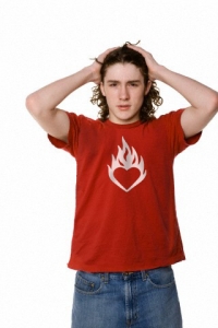 Футболка Пылающее Сердце для влюбленных ко дню Святого Валентина