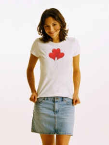 Футболка Воздушный шарик - Сердце для влюбленных ко дню Святого Валентина