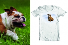 Футболка с английским бульдогом